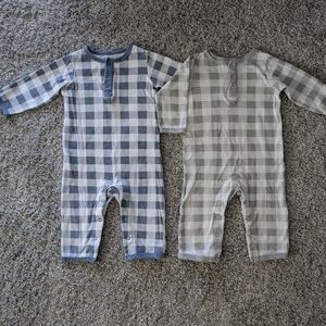 baby boys plaid sleepers